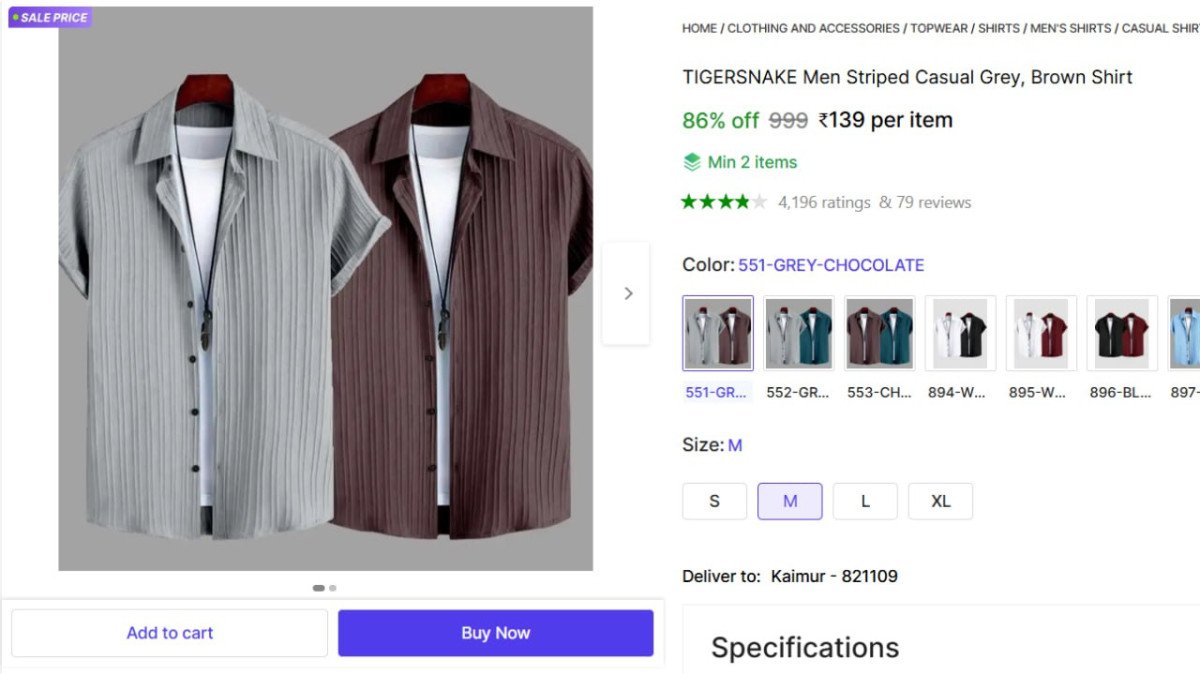 🔥  Men Striped Casual Shirt @ ₹139

🔗 

Min 2 Buy