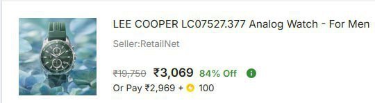 84% Off - Lee cooper Mens Watch At Rs.3049

    

Master Link -