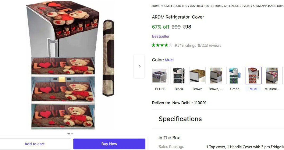 🔥  Refrigerator Cover @ ₹98

🔗 

More - 🔗