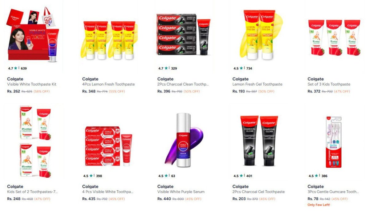 Myntra : Upto 60% Off On Boroplus Beauty Products.



Upto 58% Off On Colgate Toothpaste.