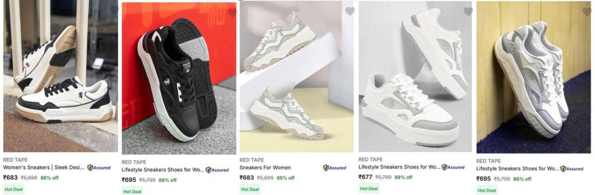 🔥Loot : 88% Off On Redtape Sneakers.