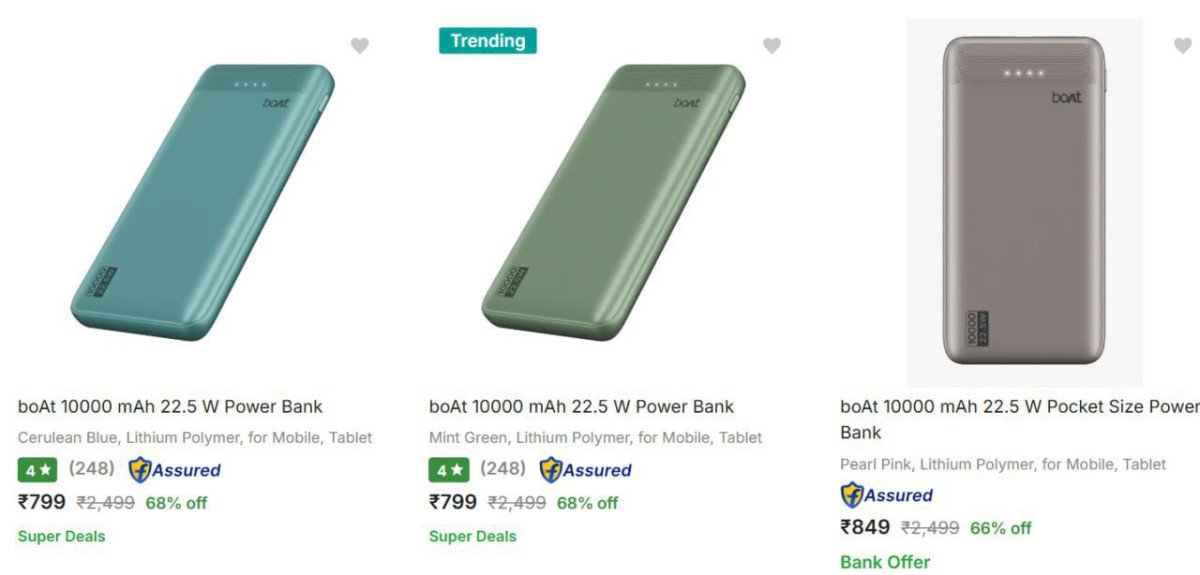 boAt Powerbank Starts @799.



Buy 5 Qty & Get 10% Extra Off