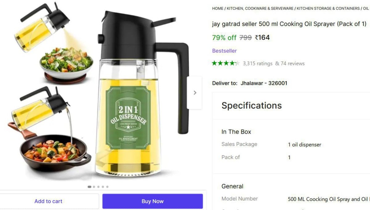 Oil Dispenser & Sprayer at ₹164


💙 

More Deals! 👉 