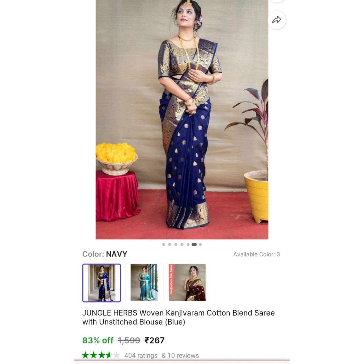 🔥  Kanjivaram Saree with Blouse @ ₹267

🔗 
🔗