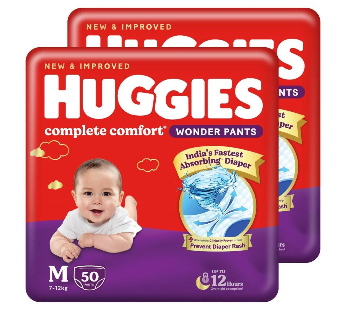 🔥🔥Huggies Complete Comfort Wonder Pants, Ideal for 7 t