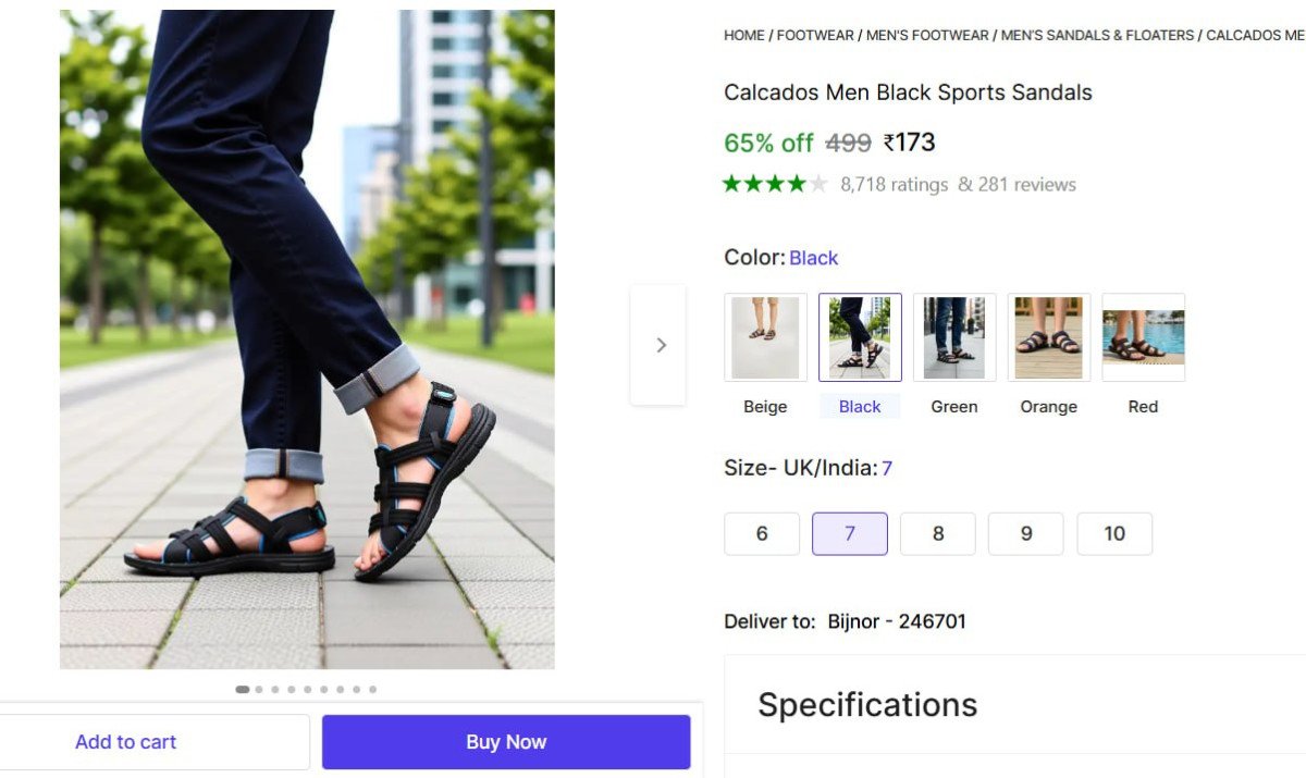 🔥  Men Black Sports Sandals @ ₹173

🔗