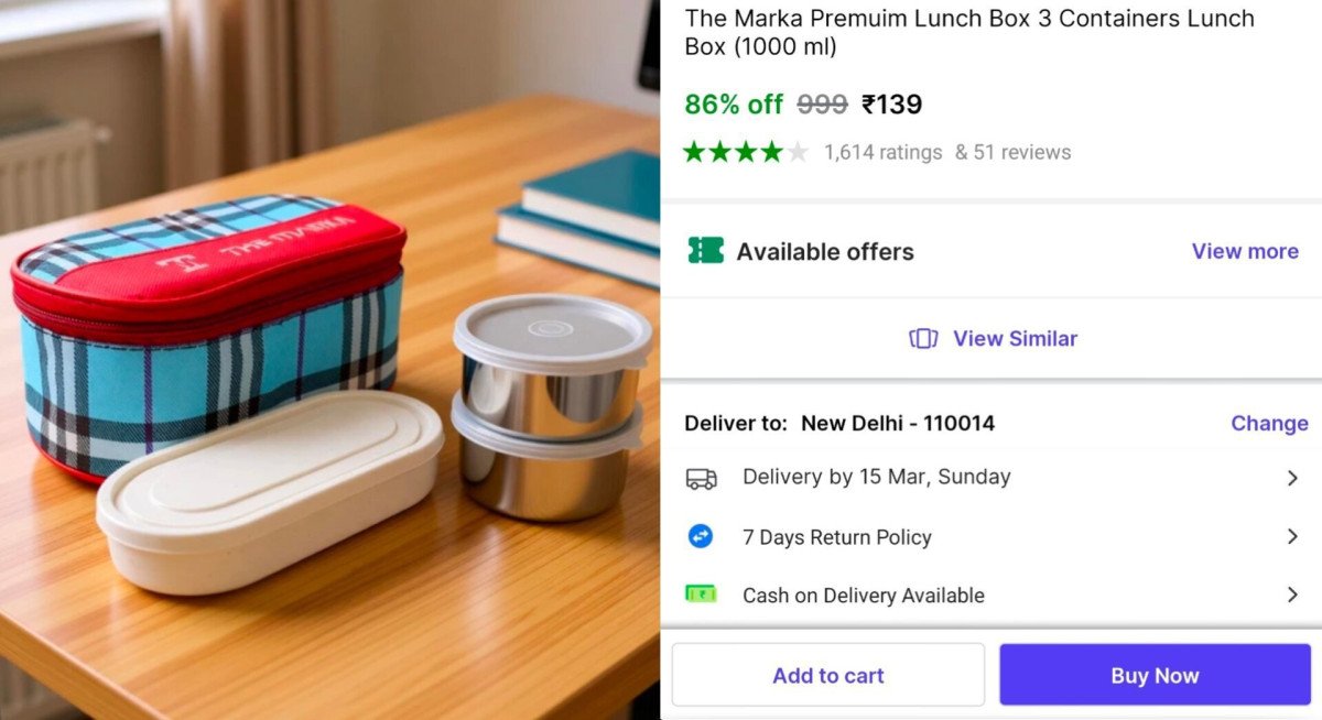 🔥Lunch Box (3 Container) at ₹139

👉