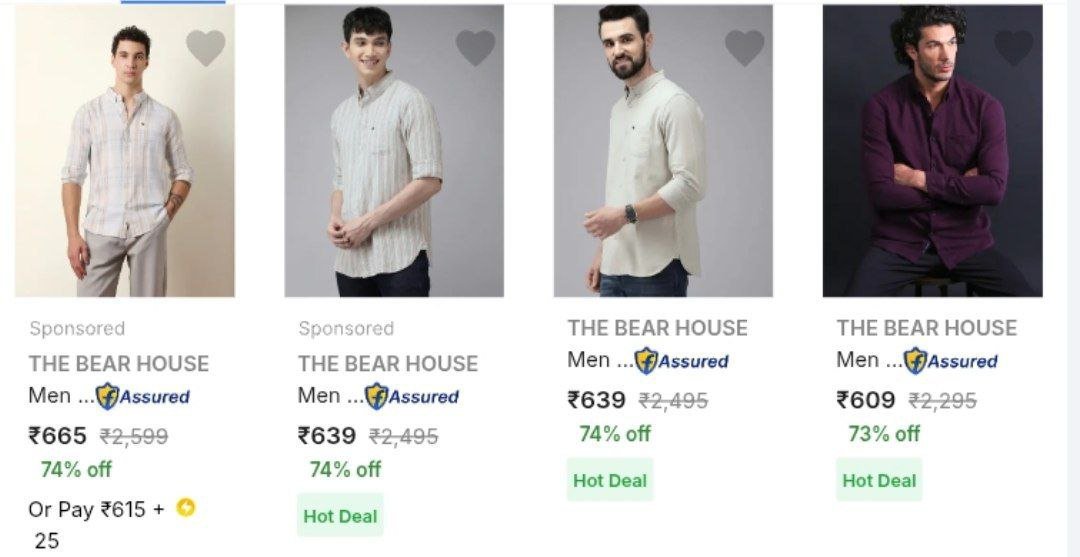 Flipkart | Upto 75% Off : The Bear House Clothing.
