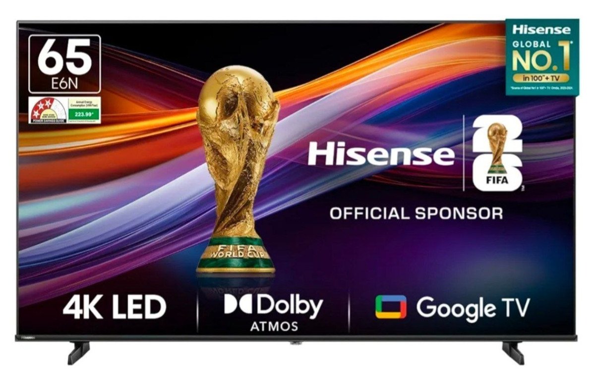 Hisense 164 Cm (65 Inches) E6n Series 4k Ultra Hd Smart Led Google Tv 372493750 With Hdfc And Axis Card On 9 Month No Cost Emi Grab Lowest In 65 Inch Tv