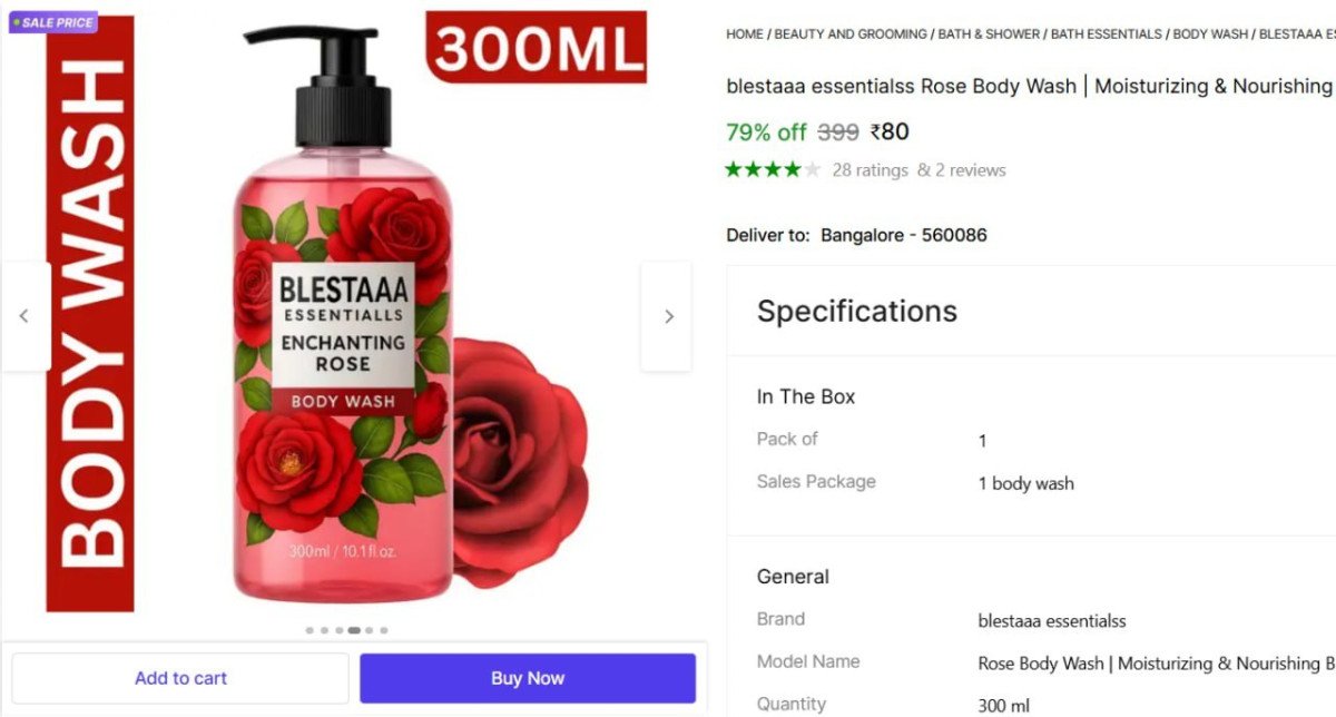 Rose Body Wash, 300 ml @ ₹80

👉
👉