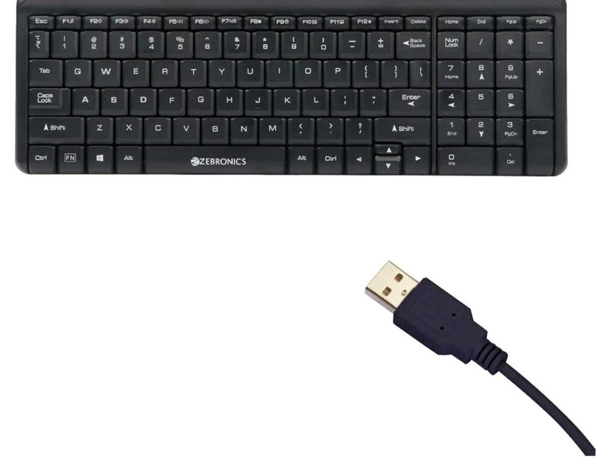 Zebronics USB Wired Multimedia Keyboard @ 374