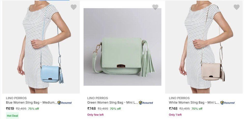 Flipkart Loot Lino Perros Sling Bags 75 – Best Price in India