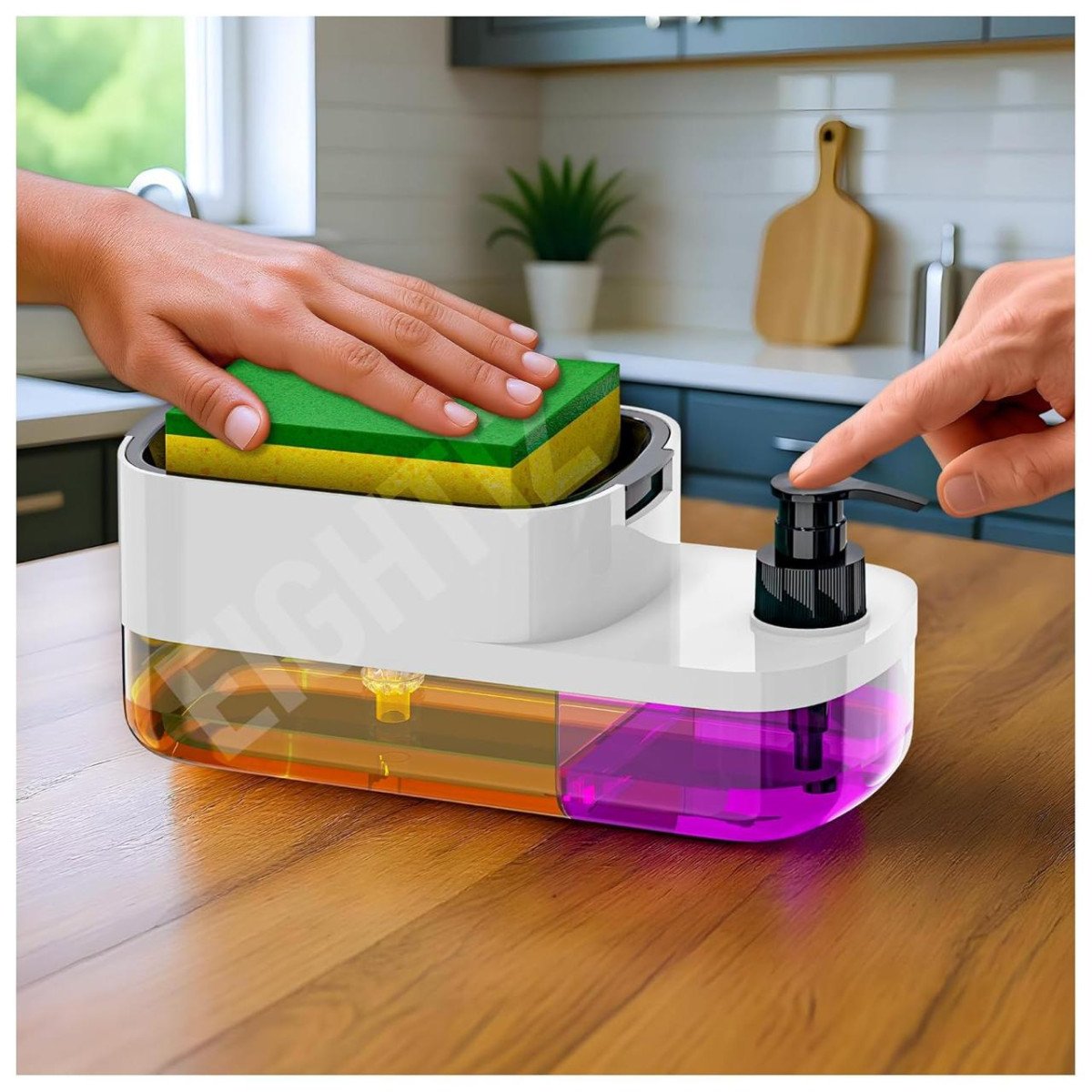 🔥🔥SWAPKART ABS Plastic 3 in 1 Soap Pump Dispenser Dish