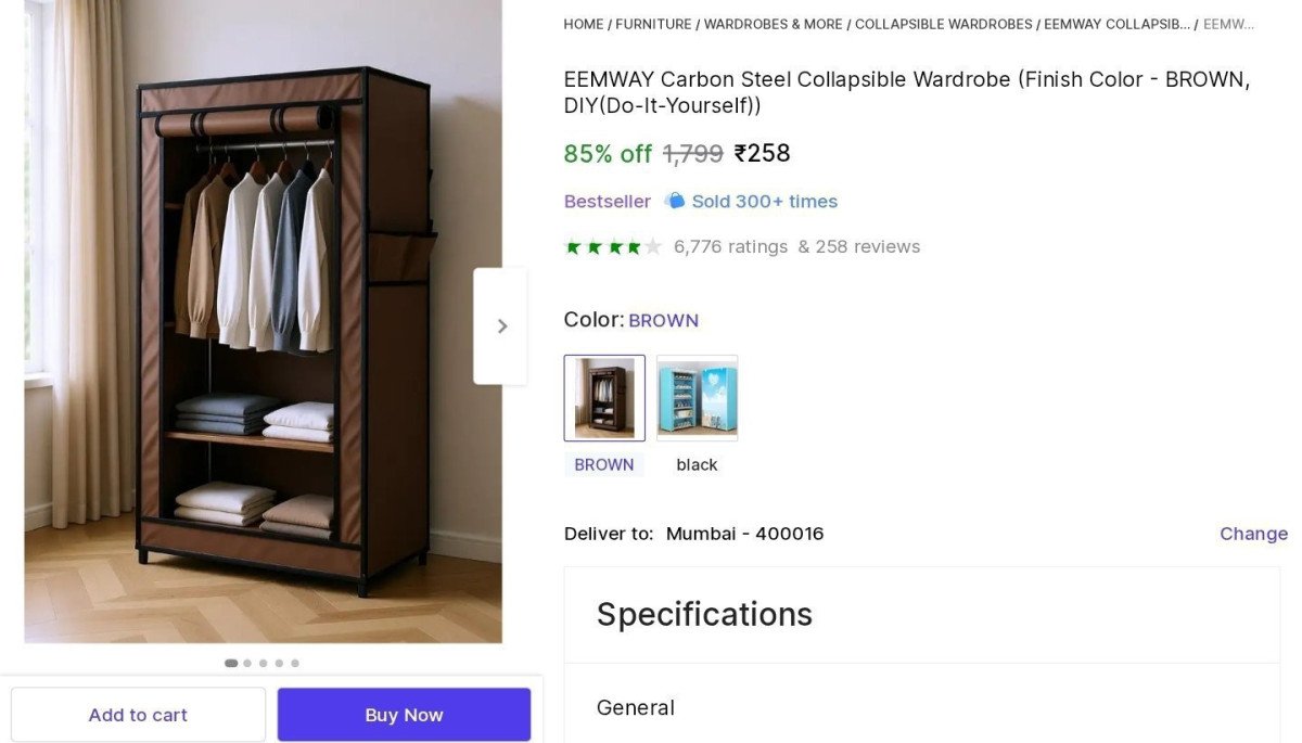 🔥Collapsible Wardrobe at ₹258

👉