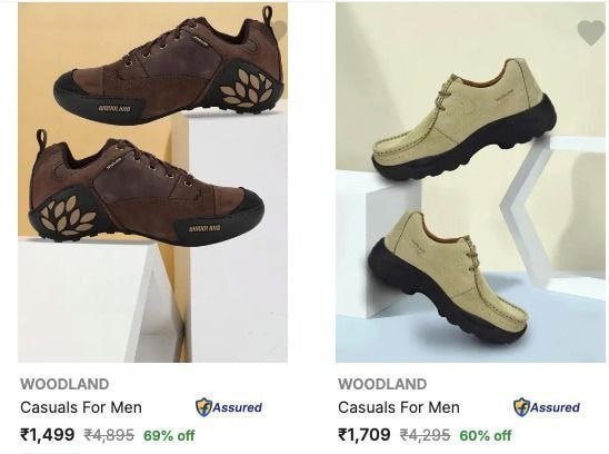 Flipkart : Upto 60% Off On Branded Shoes + Extra 15% off on 