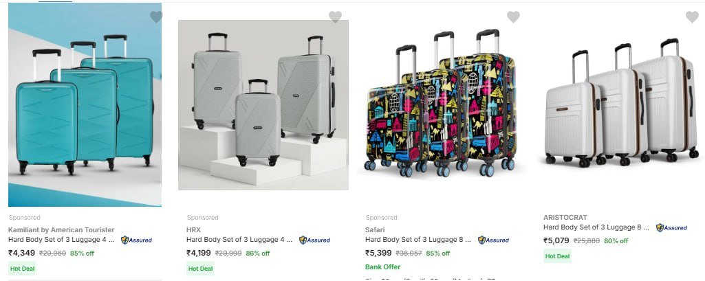 🔥 Luggage Set Sale on Flipkart 🧳

💥 3Pc Trolley Lug