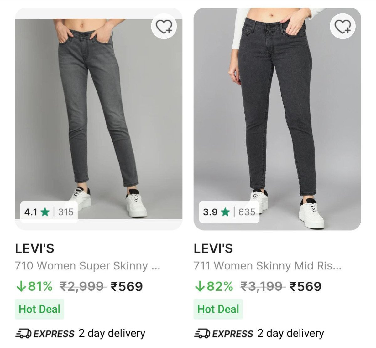 Levi's Jeans At Flat @569