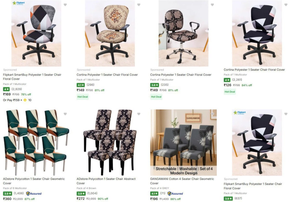 Sofa & chair covers From rs.169