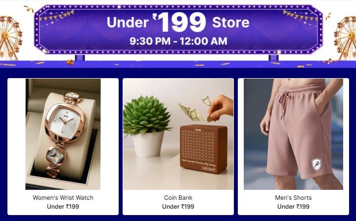 🔥  Under ₹199 Store

Women Watch 
🔗 

Mens Short