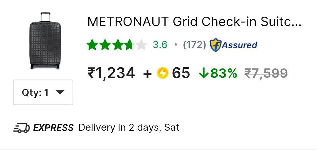 Large Trolley Loot Back @ ₹1234 + 65 SC





Master Link -