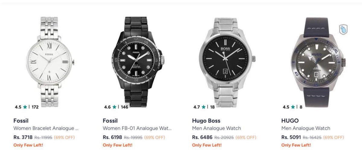 Myntra | Premium Watches At 69% off