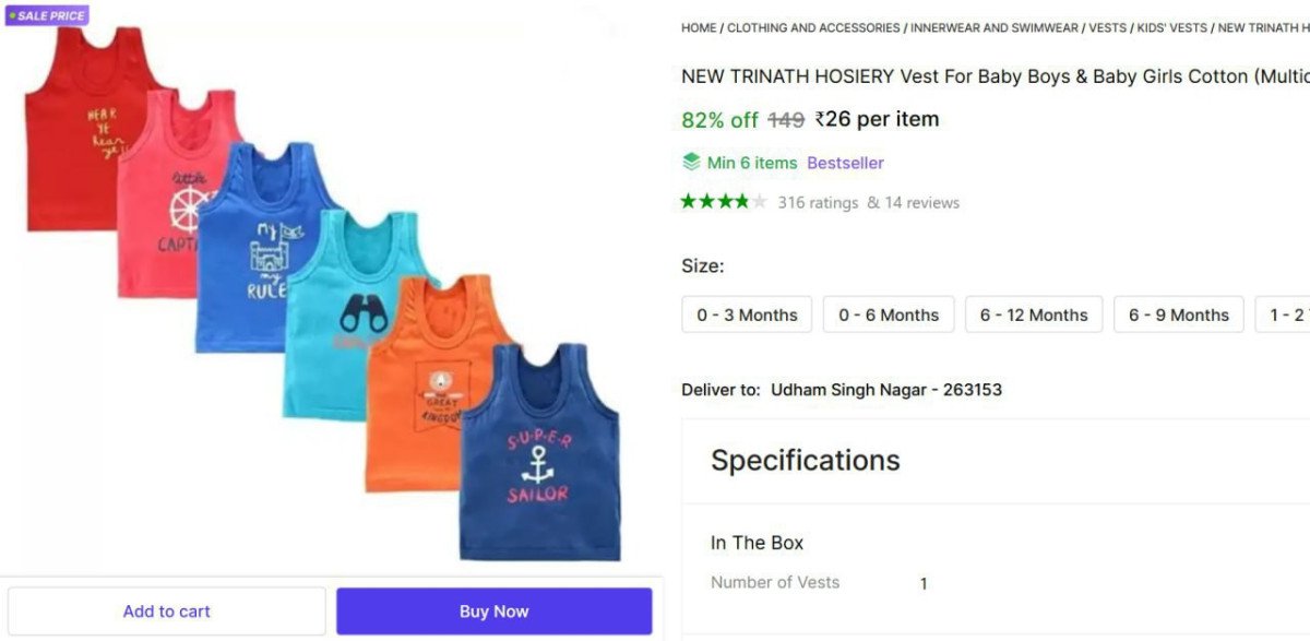Boys & Girls Multicolor Vest @ ₹26



Min 6 Buy