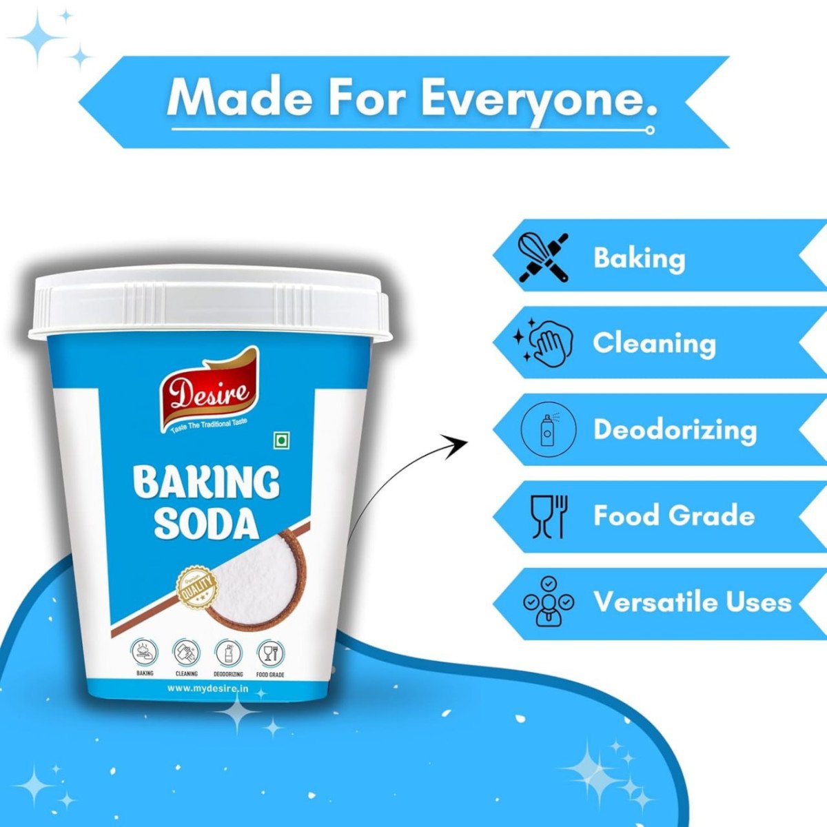 Desire Baking Soda Powder 1kg Jar @195