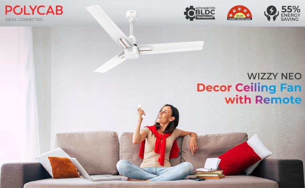 Polycab BLDC, Remote Ceiling Fan @ 2599.
