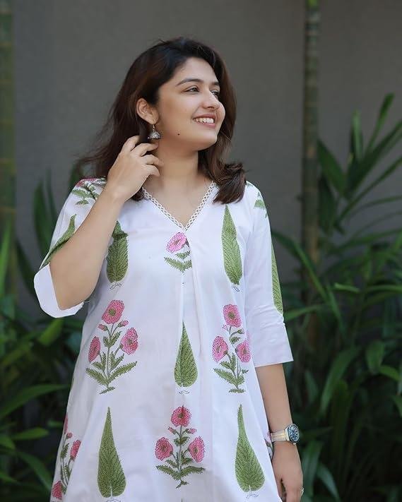 🔥🔥GoSriKi Women's Rayon Viscose A-Line Printed Kurta w