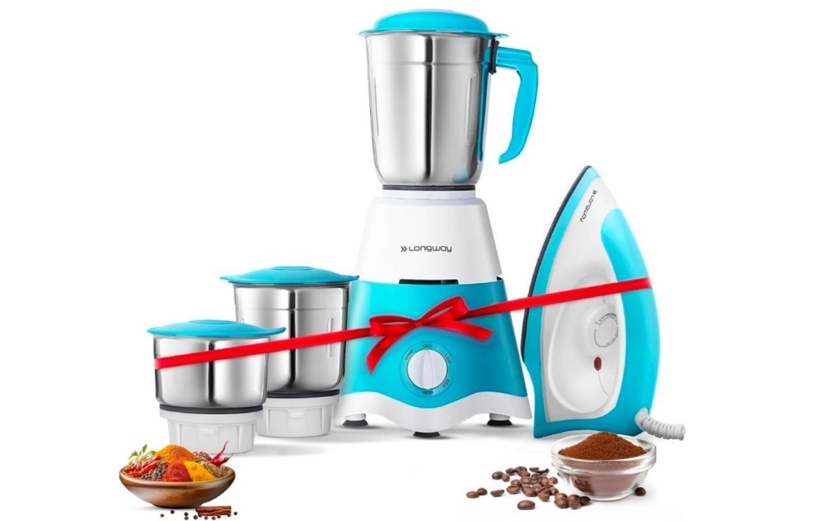 🔥Longway 3 Jar Mixer Grinder with Dry Iron at ₹1360

�