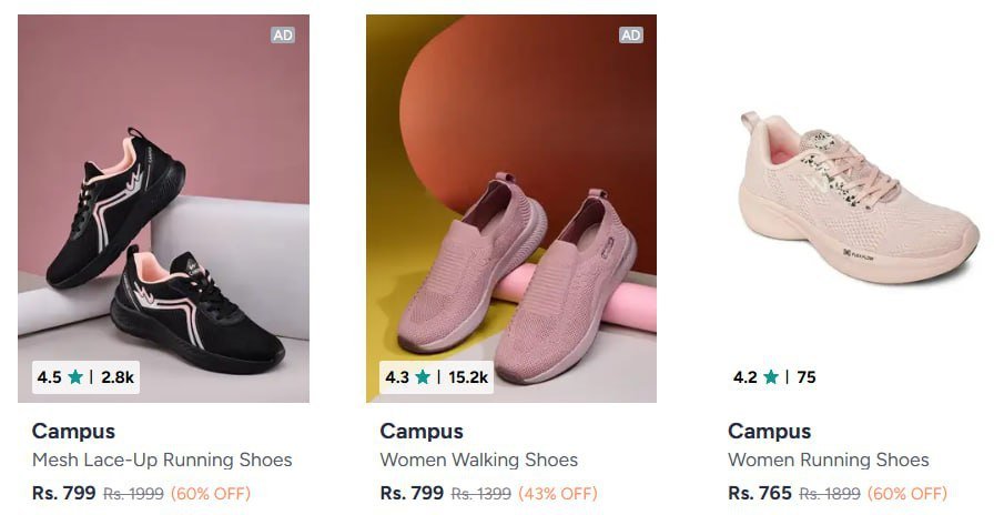 Myntra Loot | Flat 799 on Campus Shoes  
🔗 

Flat 50% off