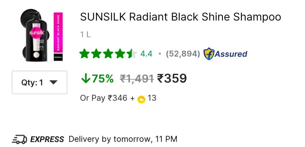 🔥Sunsilk Shampoo (1000ml) at ₹359

👉

✅Extra Disco