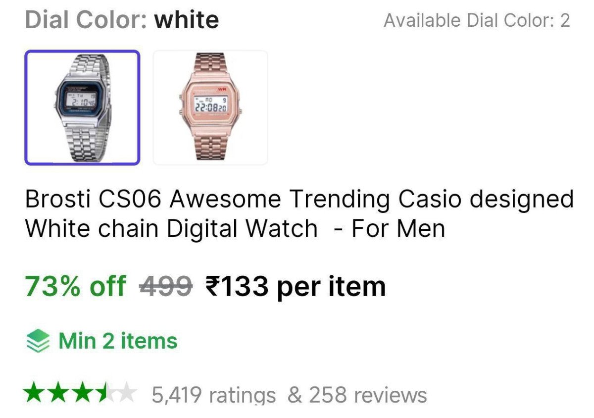 FAST : Digital Watch ₹133

 👉 

*Minimum Buy 2 items