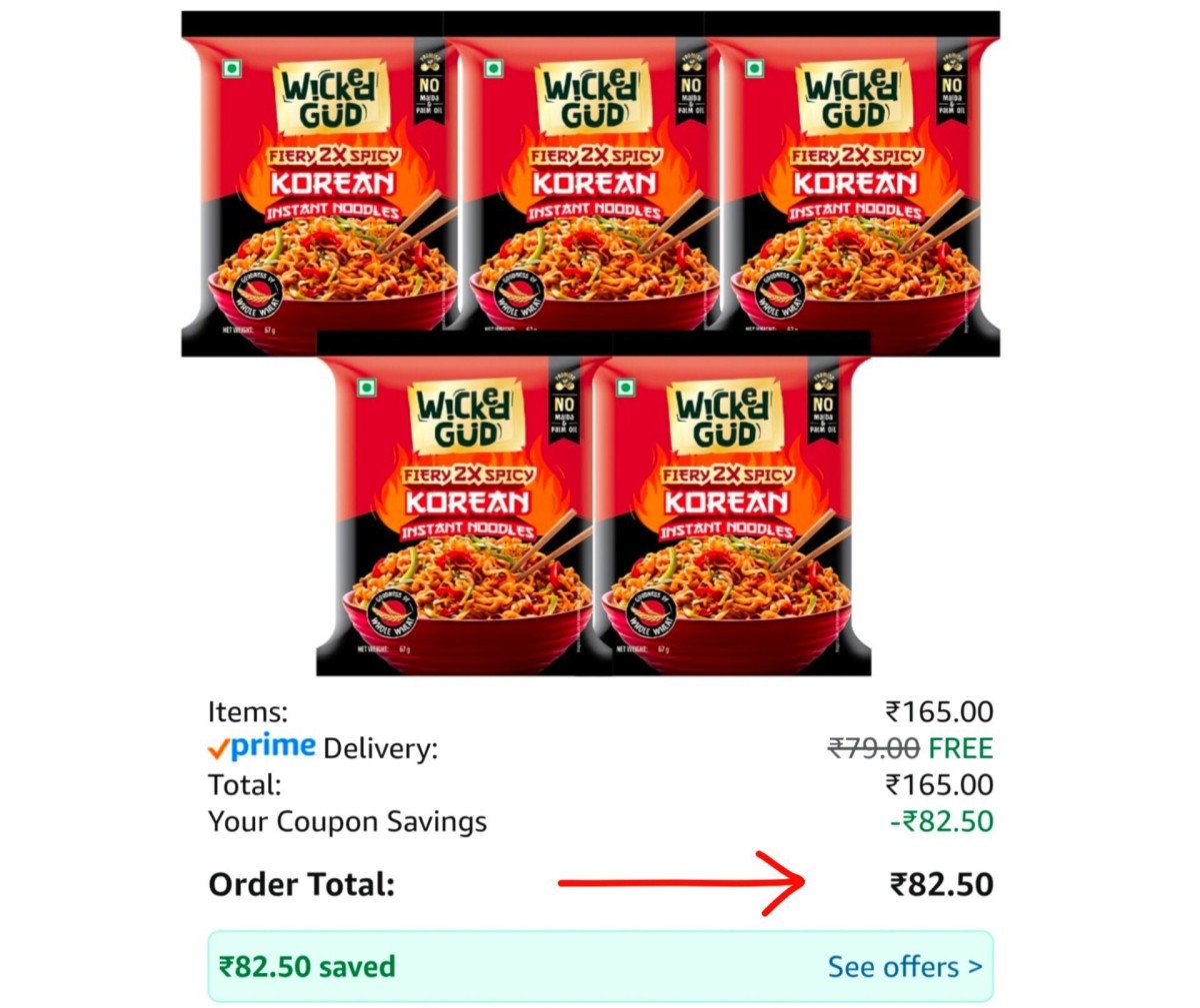 🔥LOOT : Wicked Gud Korean Noodles (Pack of 5) at ₹82

�