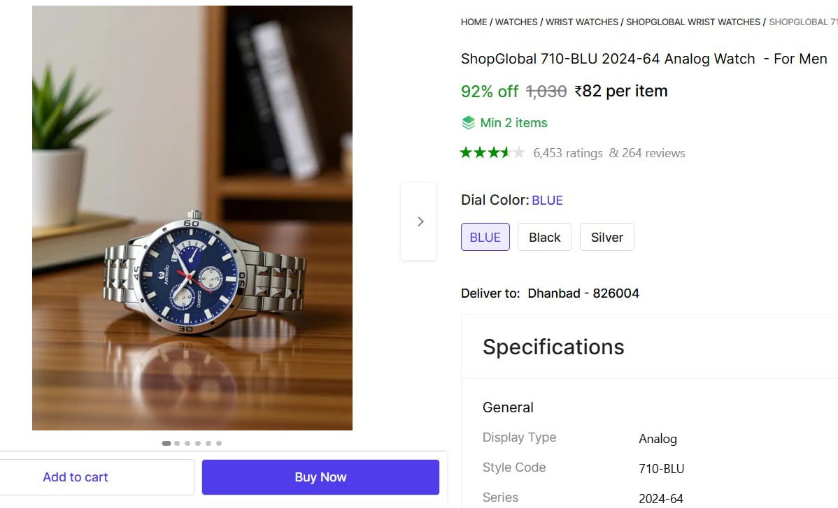 Analog Watch  - For Men @ ₹82

👉
💙 

More Deals! 👉 Click HERE 

 Must Read ⬅️