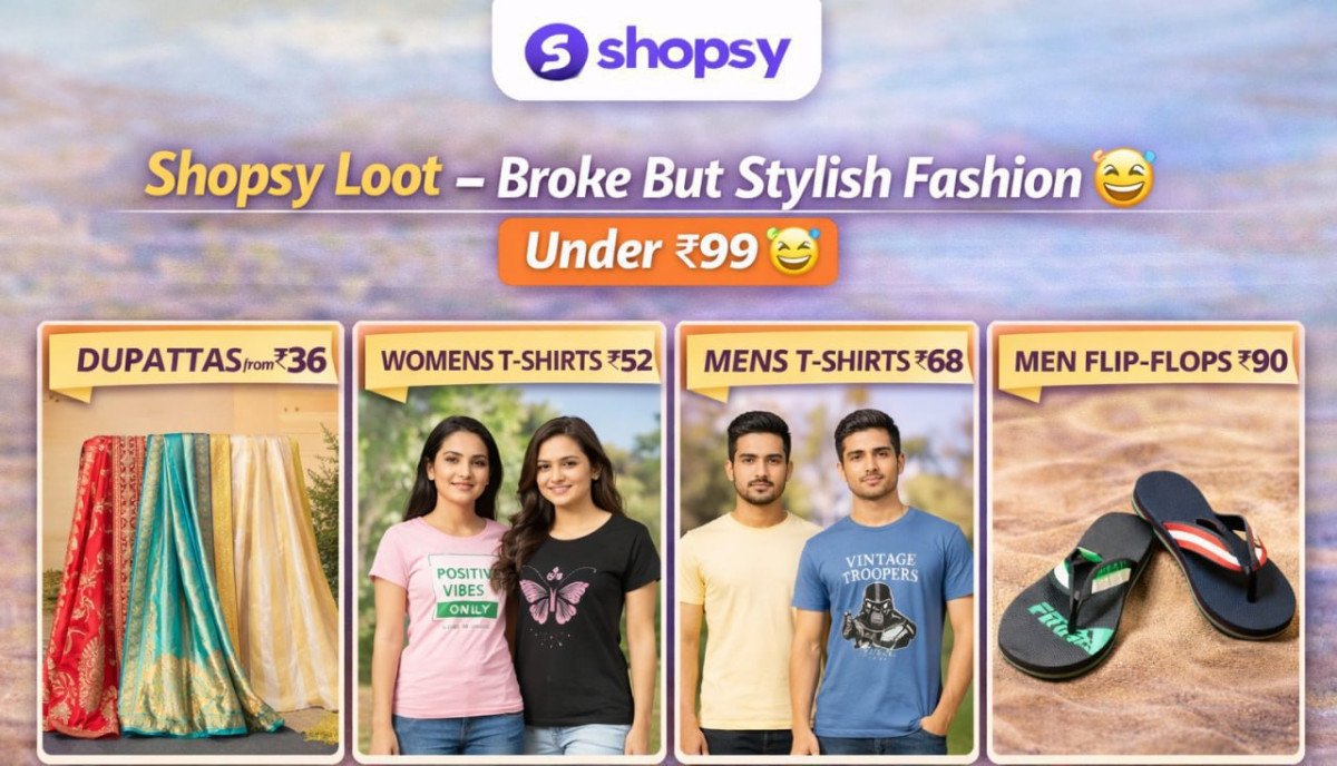 Shopsy Loot : Broke But Stylish Fashion Under ₹99 🔥

Du