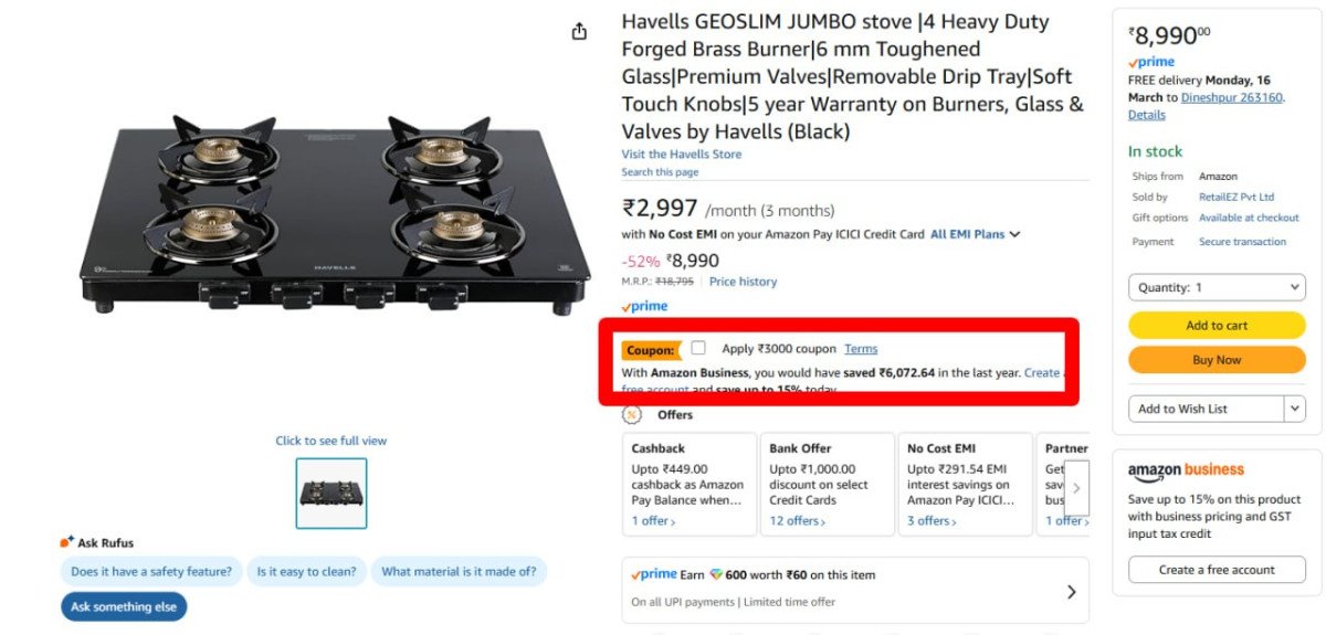 Fast Apply ₹3000 Off Coupon