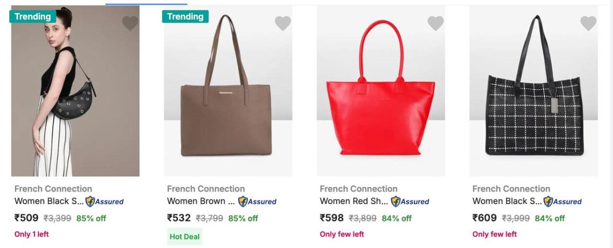 Flipkart | Upto 85% Off On French Connection Handbags