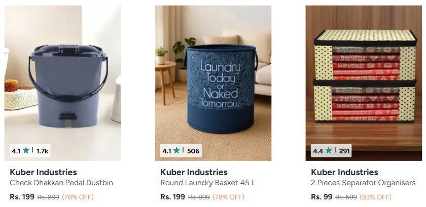 🏠 Myntra Home Essentials Loot Deals 🔥

🧺 Organisers