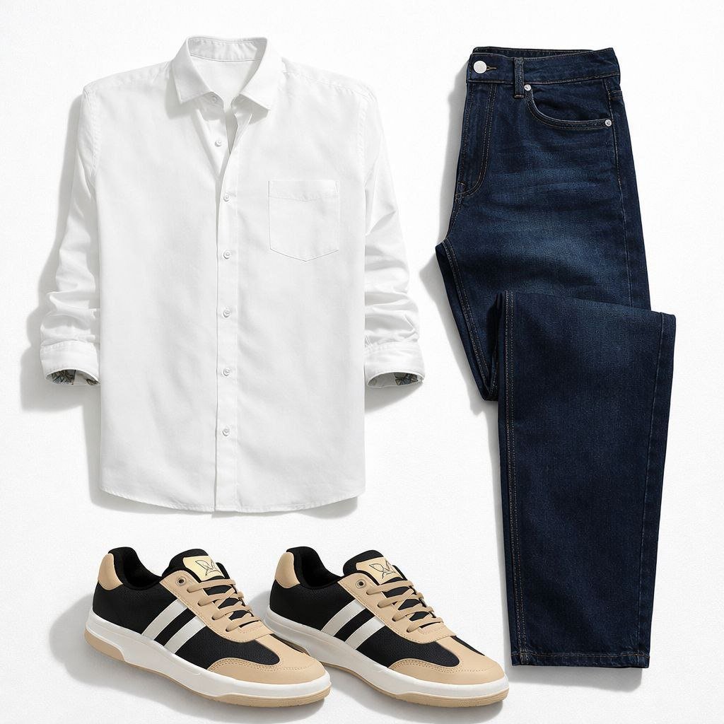 Shirt ₹339


Jeans ₹460


Sneakers  ₹294