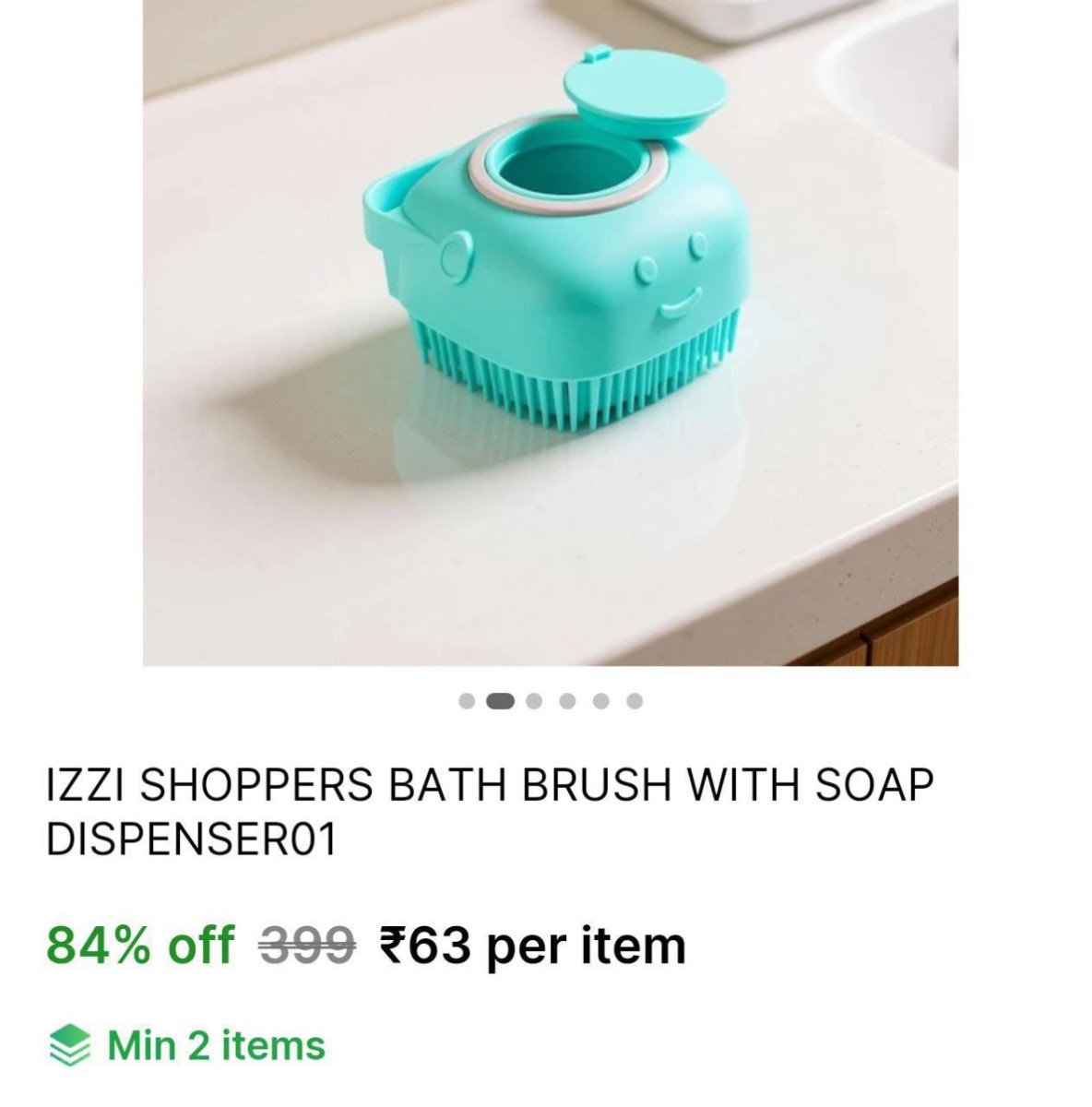 Grab: Bath Brush @ ₹63

 

Min. Qnty 2