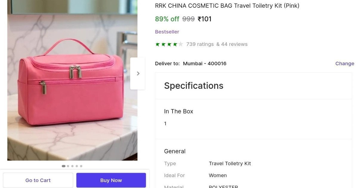 🔥Cosmetic Bag at ₹101

👉
💙 

More Deals! 👉 Cli