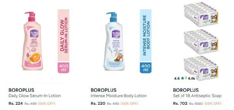🔥 Personal Care Deals on Myntra 🔥

✨ Boroplus Beauty