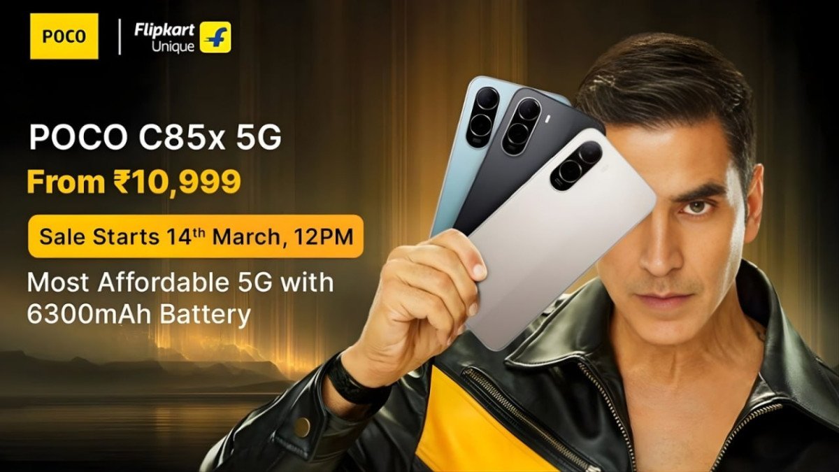 Live Today 12 Noon – POCO C85x 5G From ₹10,999

    

Up