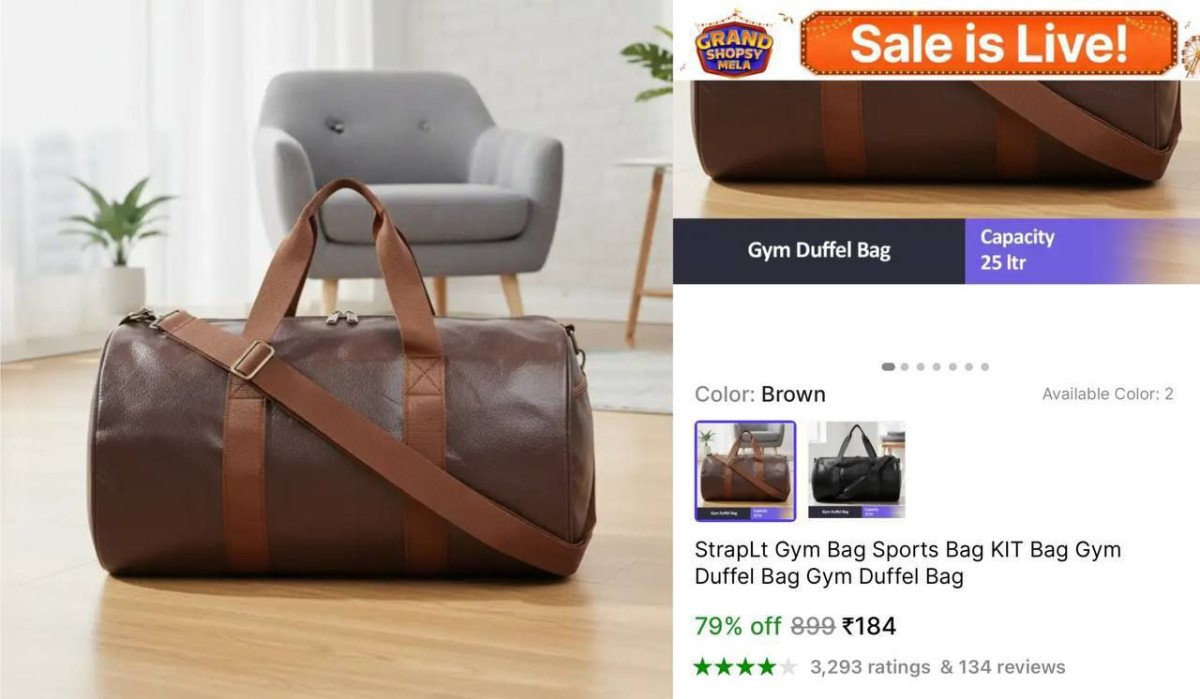 #Loot premium quality gym bag now at the 184/-📈✅
.
Link