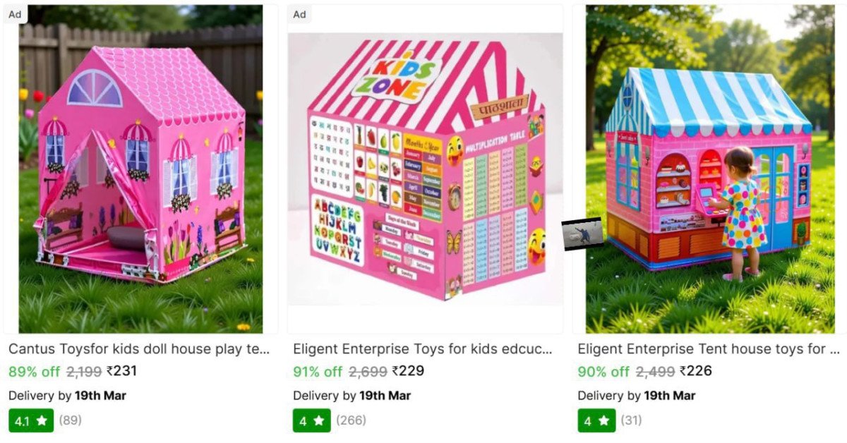 Big Size Kids  Tent house From @ ₹226





More :