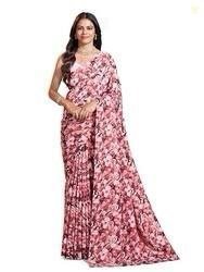 Garden Vareli Art Silk Floral Print Saree At Rs 43