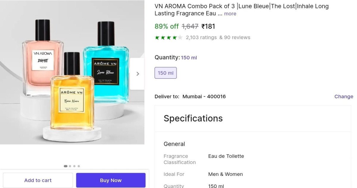 🔥Pack of 3 Perfume at ₹181

👉
💙 

More Deals! �