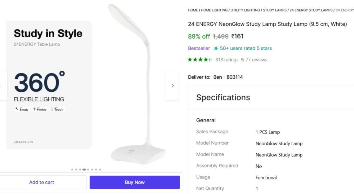 🔥  Study Lamp Study Lamp @ ₹161

🔗