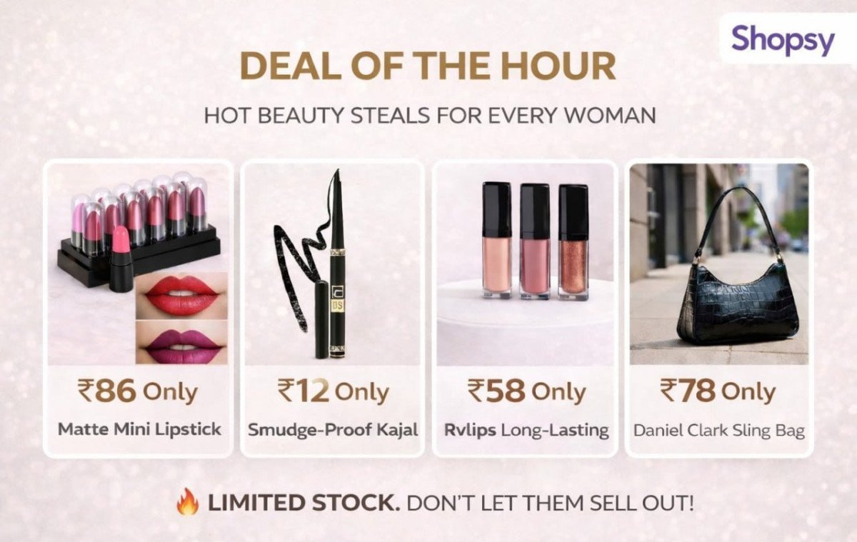 Shopsy LOOT Deals

Matte Mini Lipstick @ ₹86  
👉

Smudg